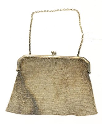 Lot 189 - Silver mesh purse