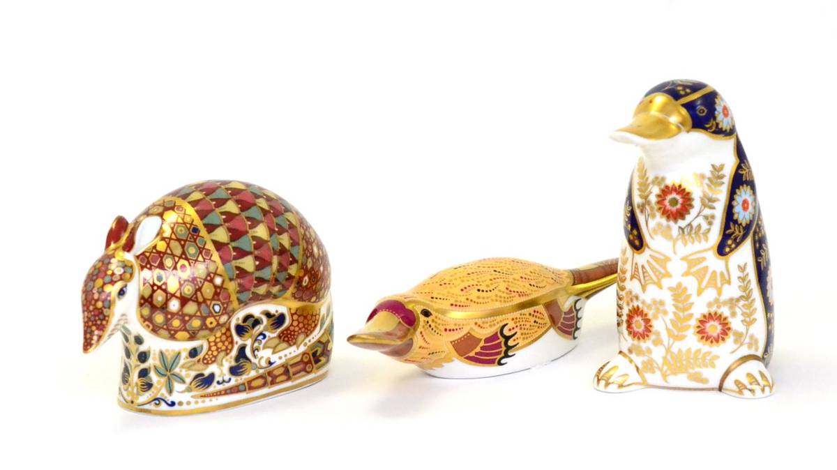 Lot 201 - Three Royal Crown Derby paperweights