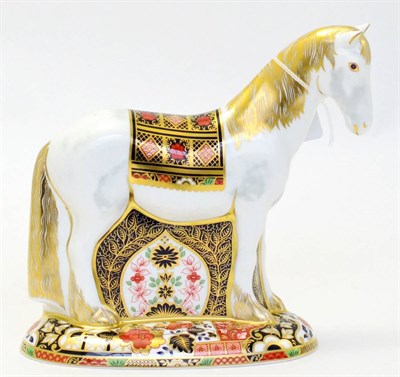 Lot 246 - A Royal Crown Derby paperweight: Appleby Mare (with gold stopper)