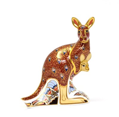 Lot 248 - A Royal Crown Derby Kangaroo paperweight (gold stopper)