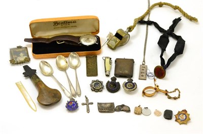 Lot 277 - A Bentina wristwatch and a box of collectors items