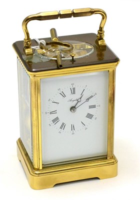 Lot 309 - A striking and repeating carriage clock, movement, stamped L'Epee