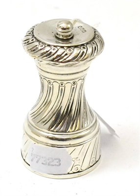 Lot 315 - A silver embossed pepper grinder