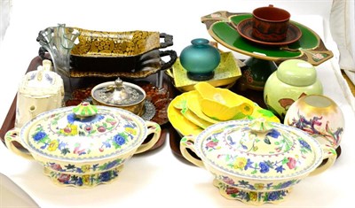 Lot 341 - A large group of ceramics including two Masons Regency pattern tureens, Scotts Bros dishes, Carlton