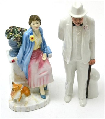 Lot 352 - Royal Doulton figure Queen Elizabeth the Queen Mother, HN3230 no.1251/9500 and a Royal Doulton...