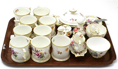 Lot 363 - Royal Crown Derby, Derby Posies pattern china including nine mugs, pin trays etc