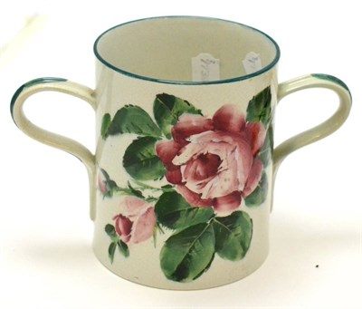 Lot 414 - Wemyss twin-handled loving cup, cabbage rose pattern