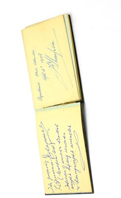 Lot 476 - A leather bound autograph album containing signatures of Jack Dempsey, Fred Astaire, Ginger Rogers