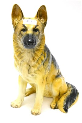 Lot 491 - Beswick Fireside Alsatian, model No. 2410, gloss (a.f.)