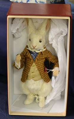 Lot 513 - R John Wright, limited edition (59/250) collector's doll, 'The White Rabbit' - Alice in Wonderland