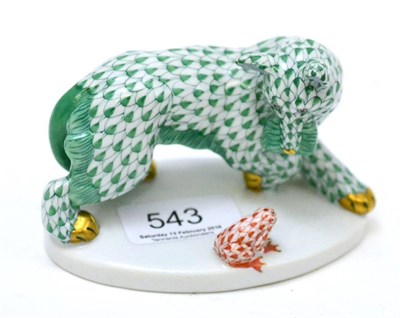 Lot 543 - Herend model of a dog and a small frog