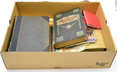 Lot 556 - A box of books and ephemera including Whelan's History of Durham, a map of Darlington and an...