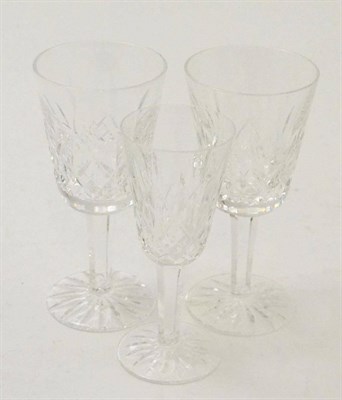 Lot 567 - A suite of Waterford crystal Lismore pattern comprising twelve sherry glasses, six 10oz...