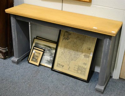 Lot 1000 - A pair of bleach oak console tables