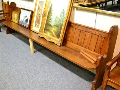 Lot 1034 - Pitch pine pew