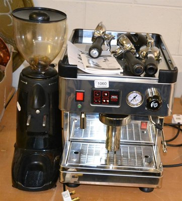 Lot 1060 - Wega Mini Nova coffee machine and grinder, with accessories and instructions