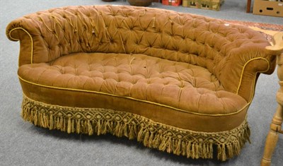 Lot 1100 - Victorian button back over-stuffed sofa