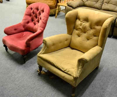 Lot 1102 - Two Victorian armchairs