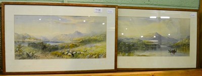 Lot 1138 - Cornelius Pearson, a pair of watercolour landscapes, titled verso 'Ben Nevis & Loch Venachar,...