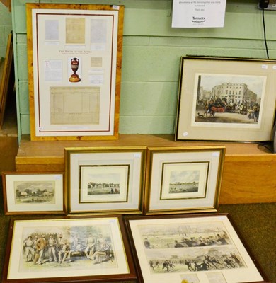 Lot 1141 - Five framed cricket prints, including two hand coloured London Illustrated newspaper illustrations