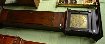 Lot 1157 - An oak thirty hour longcase clock, painted dial bearing an inscription Rd Stephen Bridgnorth