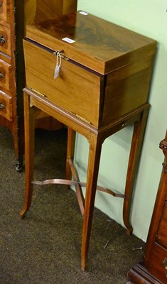 Lot 1164 - A 19th century mahogany gentlemen's dressing stand cabinet, complete with fittings and key,...