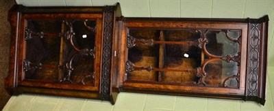 Lot 1178 - Late Victorian walnut and fret carved corner cupboard