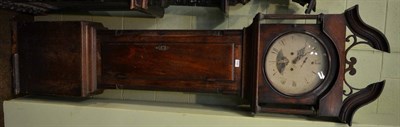 Lot 1180 - An oak eight day longcase clock, painted circular dial