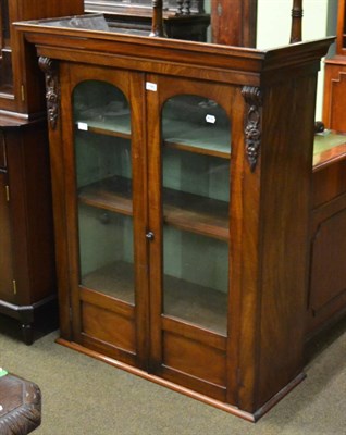 Lot 1188 - A Victorian mahogany bookcase top with glazed doors