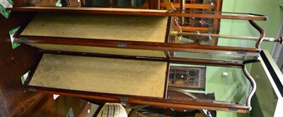 Lot 1198 - A mahogany part glazed five fold screen