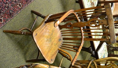 Lot 1230 - Set of four beech framed dining chairs with claw and ball feet and shell decoration to the top rail