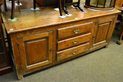 Lot 1251 - Late 18th century pine dresser base