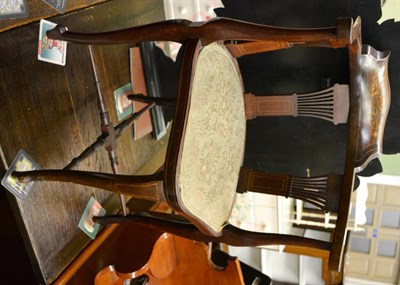 Lot 1264 - Edwardian mahogany elbow chair