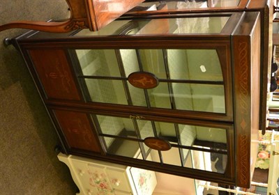 Lot 1279 - An Edwardian mahogany inlaid glazed cabinet