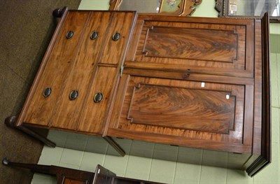 Lot 1287 - A 19th century mahogany linen press