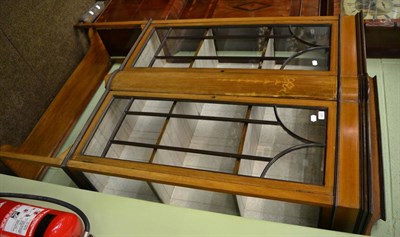 Lot 1295 - An Edwardian inlaid display cabinet with glazed doors