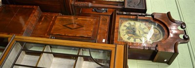 Lot 1296 - A mahogany eight day longcase clock, dial with a moonphase aperture and bearing an inscription...