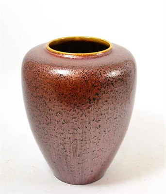Lot 16 - A Pilkington Lancastrian vase dated 1908, with marks to base, 25cm high