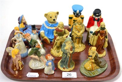 Lot 26 - Wade Toy box set (Toy soldier, Amelia Bear, Chuckles the Clown, Emily the Doll) Peter Pan set...