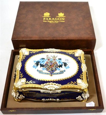 Lot 28 - A Paragon Winston Churchill porcelain cigar box, cased, limited edition 356/500