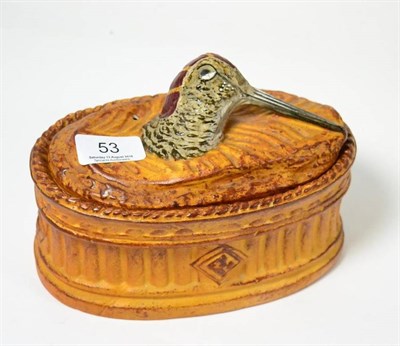 Lot 53 - French Pillivuyt game pie dish with a woodcock
