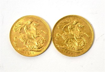 Lot 86 - Two full sovereigns dated 1911 and 1898
