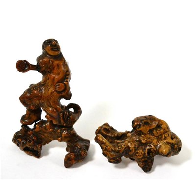 Lot 124 - Two Chinese rootwood carvings, late 19th/early 20th century