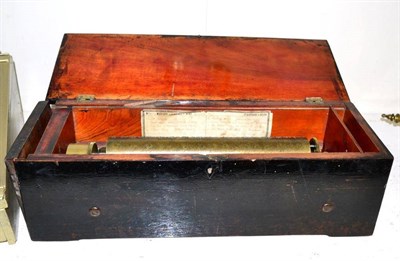 Lot 147 - A late 19th century ebonised music cylinder box