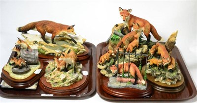 Lot 163 - Border Fine Arts Limited Edition Fox models comprising: 'A Lucky Find', 'Urban Fox', 'Family...