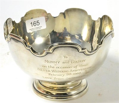 Lot 165 - An Edwardian silver footed bowl