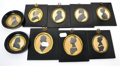 Lot 244 - Nine various 19th century silhouettes (9)