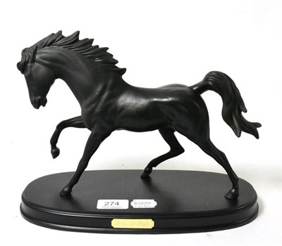 Lot 274 - A Beswick Spirit of Fight, black matt and box