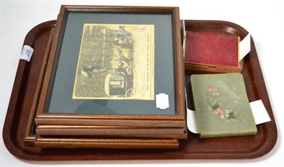 Lot 367 - An autograph book with two pen and ink sketches signed Mac entitled ";Nutty"; and ";Tooting...