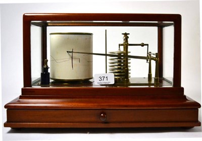 Lot 371 - Mahogany cased barograph, signed Ross of London